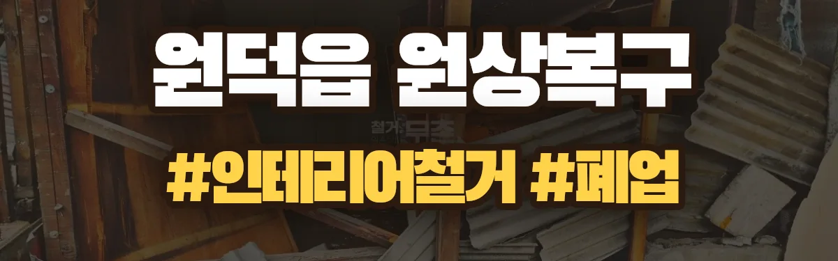 무촌철거 원상복구 현장