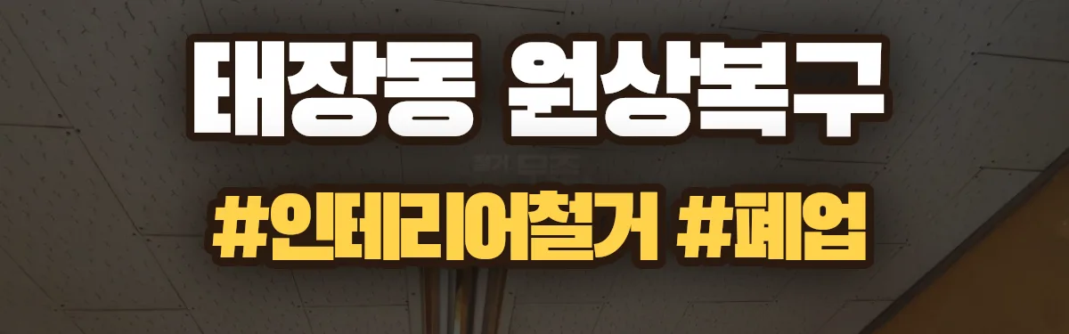 무촌철거 원상복구 현장