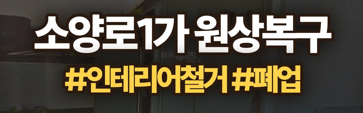 무촌철거 원상복구 현장