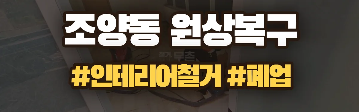 무촌철거 원상복구 현장