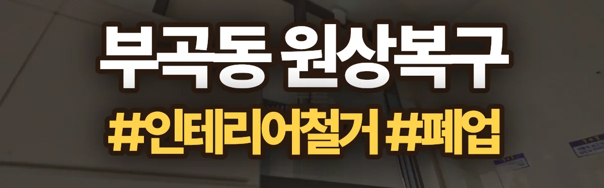 무촌철거 원상복구 현장