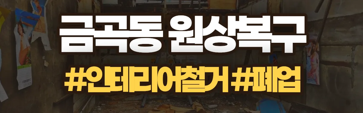 무촌철거 원상복구 현장
