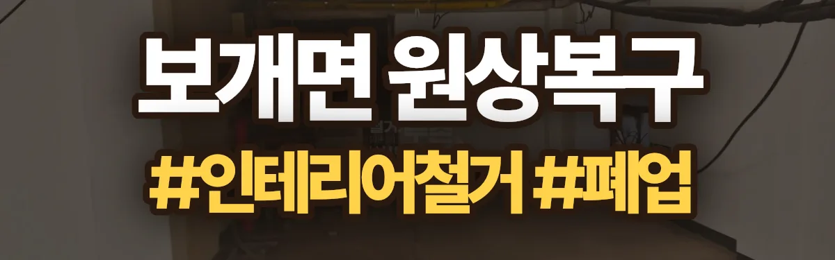 무촌철거 원상복구 현장