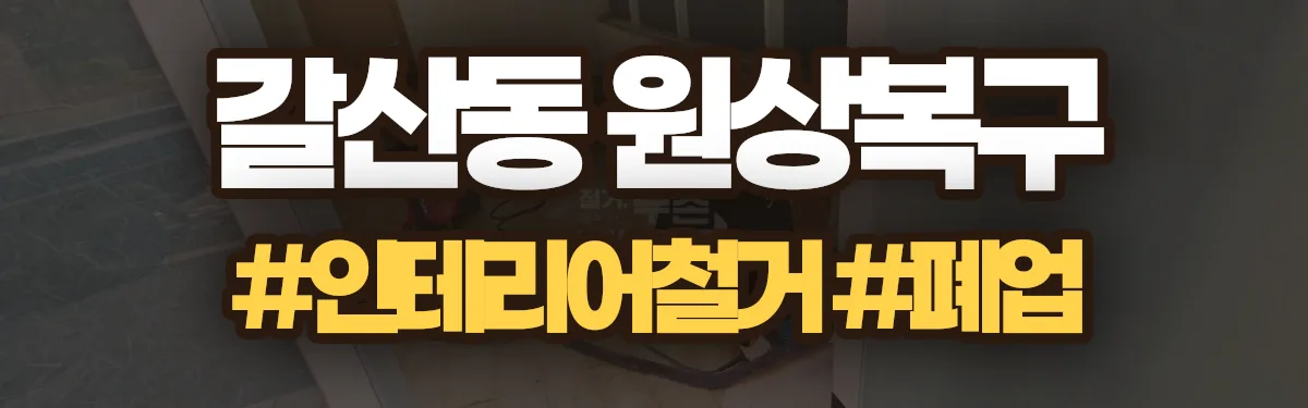 무촌철거 원상복구 현장