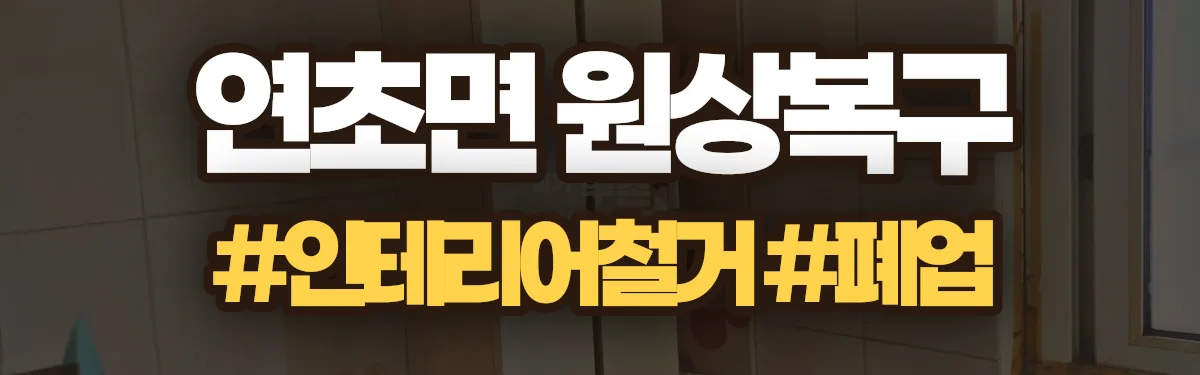 무촌철거 원상복구 현장