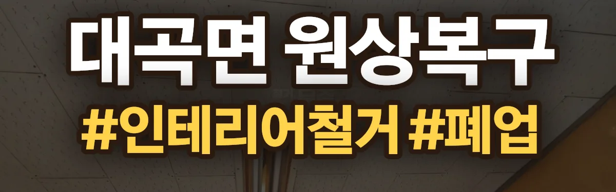 무촌철거 원상복구 현장