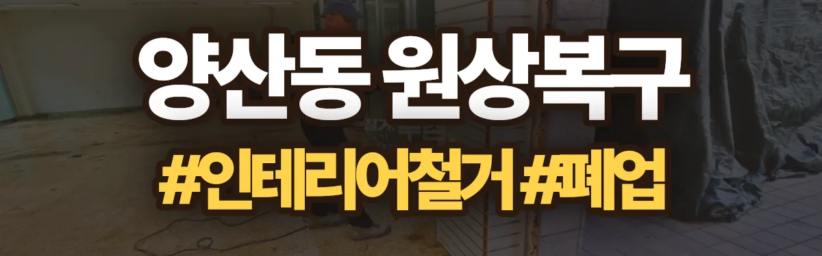 무촌철거 원상복구 현장