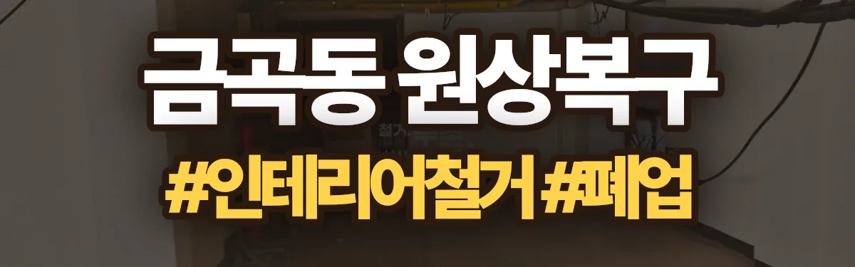 무촌철거 원상복구 현장