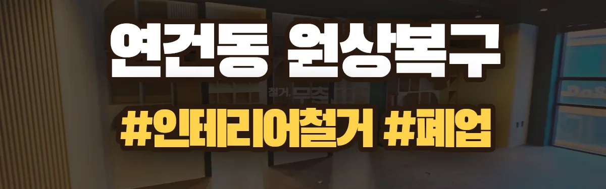 무촌철거 원상복구 현장