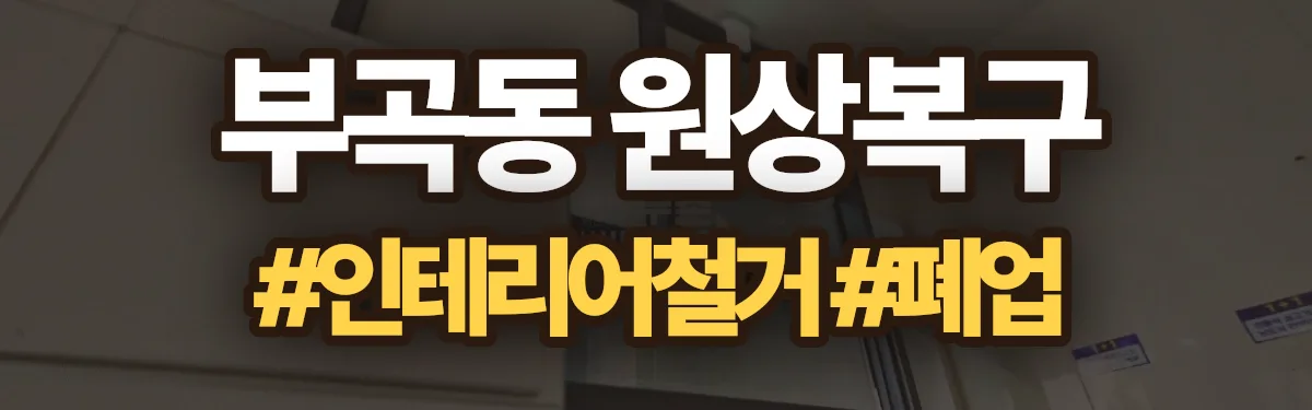 무촌철거 원상복구 현장