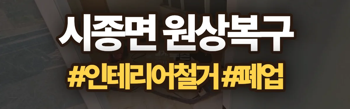 무촌철거 원상복구 현장