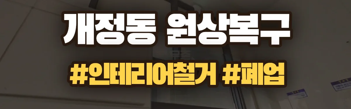 무촌철거 원상복구 현장