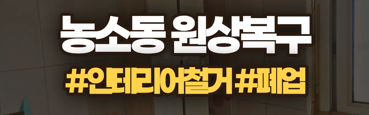 무촌철거 원상복구 현장